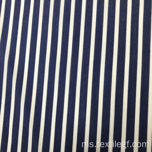 Vertical Stripe Cotton Nylon Spandex Poplin